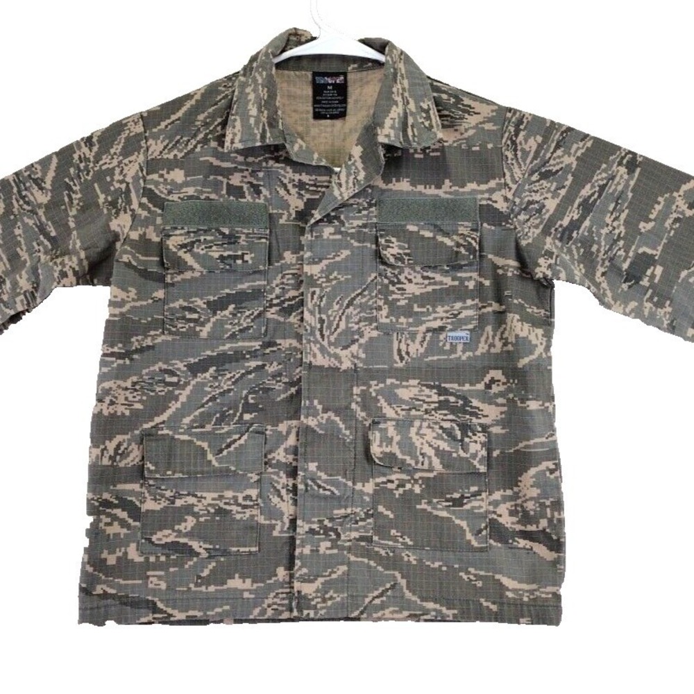 ACU Digital Kids Camouflage BDU Military Style Button Up Fatigue‎ Jacket Medium